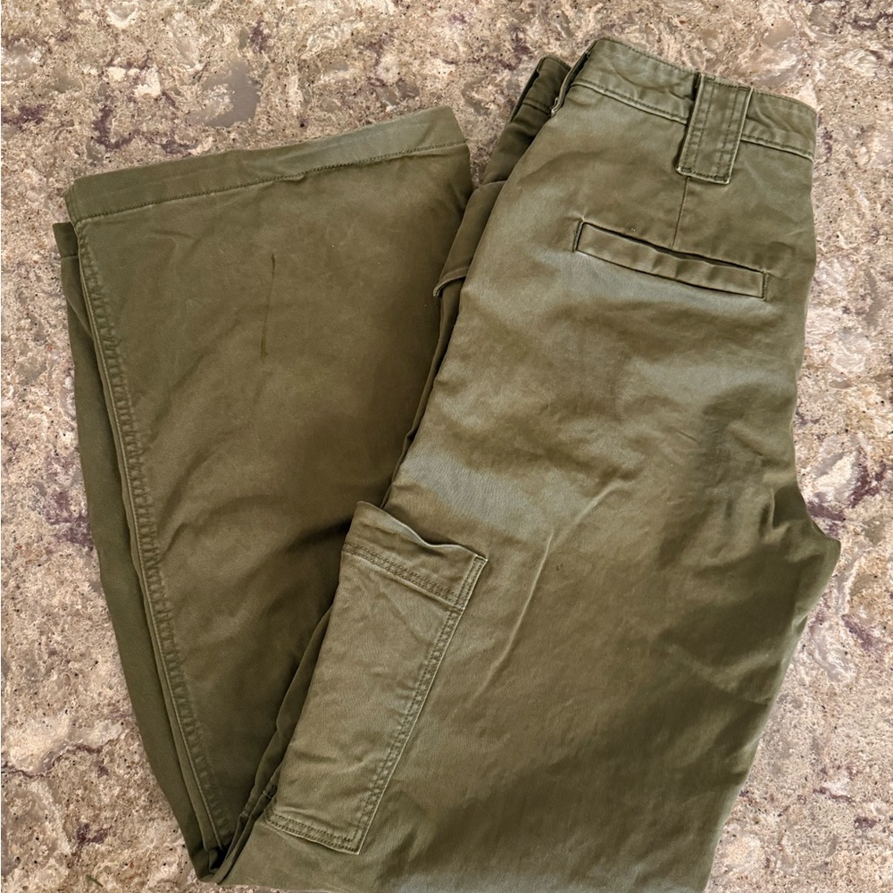 BANANA REPUBLIC Olive Green Cargo Pants - Picture 3 of 4
